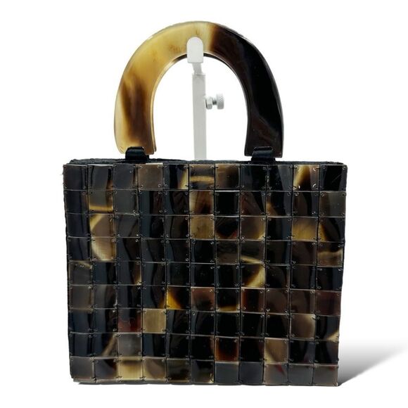 Shiraleah‎ Brown Shell Small Handbag Vintage - Picture 1 of 8